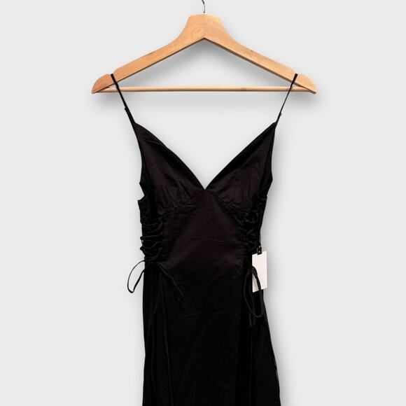 NWT ASTR the Label Lace-Up Cotton Poplin Midi Dress Size Small - Picture 7 of 13